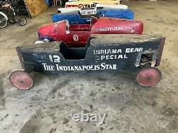 8 Vintage Soap Box Derby Cars. Different construction styles from 1939-1990