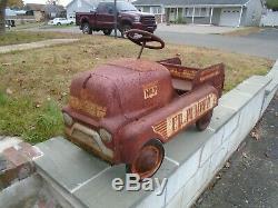 AMF FD Pumper No. 7 Pedal Car Vintage 1940s Fire Truck Engine