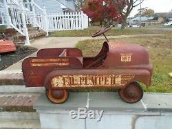 AMF FD Pumper No. 7 Pedal Car Vintage 1940s Fire Truck Engine