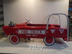 AMF Fire Truck Pedal Car Engine Co. 1 Vintage 1960s