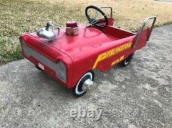 AMF Fire Truck Pedal Car Firefighter Unit No. 508 Vintage 1960s