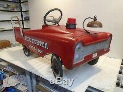 AMF Firefighter Unit No. 508 Pedal Car Fire Truck/Engine Vintage 1960s