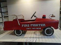 AMF Firefighter Unit No. 508 Pedal Car Fire Truck/Engine Vintage 1960s