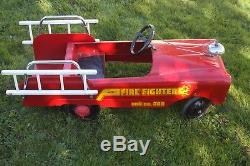 AMF VINTAGE PRESSED STEEL PEDAL CAR FIRE FighterTRUCK #508 Reduced for Christmas