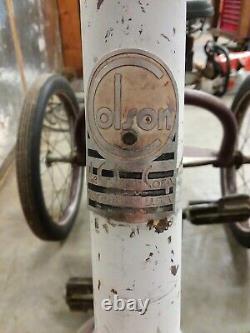 ANTIQUE VINTAGE TRICYCLE COLSON USA Ice cream Shop Bicycle Decor Works