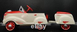 A Pedal Car Rare 1940s Ford with Trailer Vintage T Show Sport Metal Midget Model