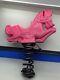 (A)VINTAGE ALUMINUM PLAYGROUND SPRING BASE RIDE-ON HORSE PINK Game Time