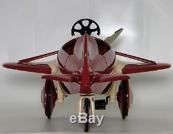 Air Plane Pedal Car Chrome Propeller WW1 Vintage Airplane Midget Metal Model