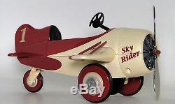 Air Plane Pedal Car Rare Red WW1 Vintage Airplane Aircraft Midget Metal Model