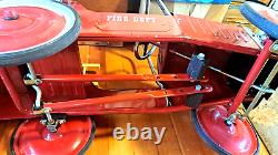 American Retro Fire Dept Engine Truck #7 Hook & Ladder Pedal Car