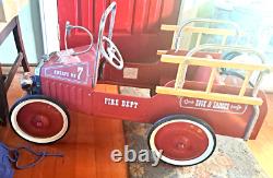 American Retro Fire Dept Engine Truck #7 Hook & Ladder Pedal Car