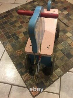 Antique 1900' Vintage Owned 100 yr Kids Toddler Ride-On Push/Kick Child Scooter