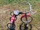 Antique 1948 Red Metal Boys/Girls Tricycle WithWire Basket & Hard Rubber Tires
