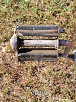 Antique 1948 Red Metal Boys/Girls Tricycle WithWire Basket & Hard Rubber Tires