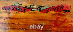 Antique 32 Long 1920's FLEXIBLE FLYER NO. 28 Metal & Wood Child's Pull Sled