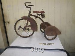 Antique AMERICAN NATIONAL AIRFLOW TRICYCLE-1936-SOLID-COMPLETE ORIGINAL-VINTAGE