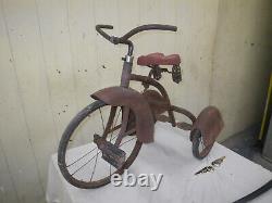 Antique AMERICAN NATIONAL AIRFLOW TRICYCLE-1936-SOLID-COMPLETE ORIGINAL-VINTAGE