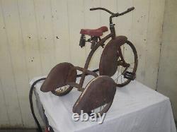 Antique AMERICAN NATIONAL AIRFLOW TRICYCLE-1936-SOLID-COMPLETE ORIGINAL-VINTAGE