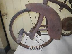 Antique AMERICAN NATIONAL AIRFLOW TRICYCLE-1936-SOLID-COMPLETE ORIGINAL-VINTAGE