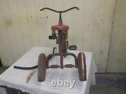 Antique AMERICAN NATIONAL AIRFLOW TRICYCLE-1936-SOLID-COMPLETE ORIGINAL-VINTAGE