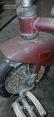 Antique Metal Child's Tricycle 3 Wheel Bicycle Pedal Car