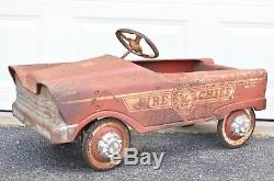Antique Toy Peddle Car FIRE CHIEF Vintage 1960s Murray Old Original Condition