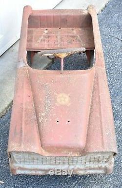 Antique Toy Peddle Car FIRE CHIEF Vintage 1960s Murray Old Original Condition