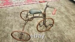 Antique Tricycle Wood & Metal wheels Vintage Kids trike 1890's