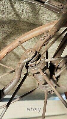 Antique Tricycle Wood & Metal wheels Vintage Kids trike 1890's