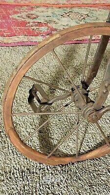 Antique Tricycle Wood & Metal wheels Vintage Kids trike 1890's