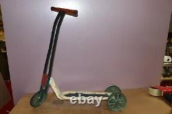 Antique Vintage 1940's HAMILTON GREYHOUND Metal 3 Wheel Scooter Tricycle Bicycle
