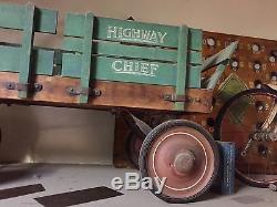 Antique Vintage 1940's Highway Chief Children's Wagon
