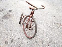 Antique Vintage Early 1900s Metal Child's Tricycle 3 Wheel Toy Bicycle