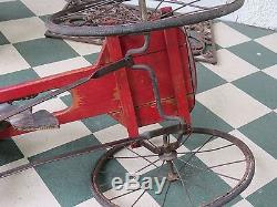 Antique Vintage Folk Art Child's Sulky Horse Pedal Driven Riding Toy c 1920's