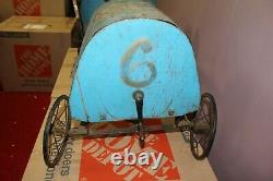 Antique Vintage Pre-War 1920's Metal Pedal Car Toy Original Unrestored Condition
