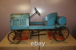 Antique Vintage Pre-War 1920's Metal Pedal Car Toy Original Unrestored Condition