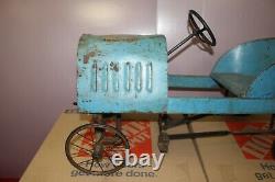 Antique Vintage Pre-War 1920's Metal Pedal Car Toy Original Unrestored Condition