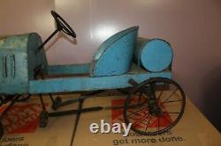 Antique Vintage Pre-War 1920's Metal Pedal Car Toy Original Unrestored Condition