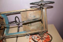 Antique Vintage Pre-War 1920's Metal Pedal Car Toy Original Unrestored Condition