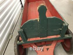 Antique Vintage Rare Unknown Year / Manufacturer Children's Wagon