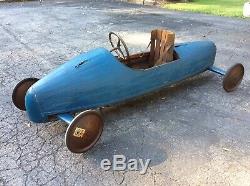 Antique / Vintage Soap Box Derby Wood Race Car Original Condition