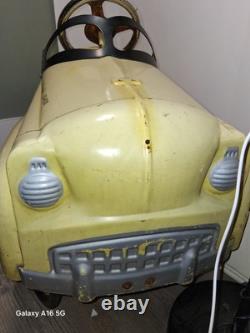 Antique Vintage-Taxi Cab Metal Pedal Car Instep City Taxi