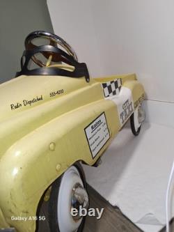 Antique Vintage-Taxi Cab Metal Pedal Car Instep City Taxi