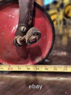 Antique Vintage Tricycle 1940's Loop Handlebar Solid Red Wheels Pat Applied For