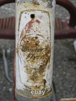 Antique Western Flyer Metal Rubber Boy Toy Tricycle Bicycle Yard Garden Art Tool