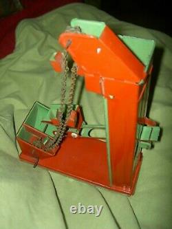 Antique vintage, Coal Sand Elevator Bucket Loader mechanical tin litho sand toy