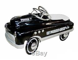 Black Police Comet Pedal Car Kids Child's Ride On Toy Classic Vintage Style