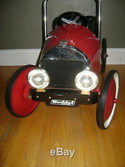 Buddy L Red Steel Pedal Car Vintage Retro Style Ride On In Very Rare