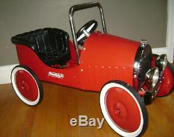 Buddy L Red Steel Pedal Car Vintage Retro Style Ride On In Very Rare