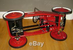 Buddy L Red Steel Pedal Car Vintage Retro Style Ride On In Very Rare